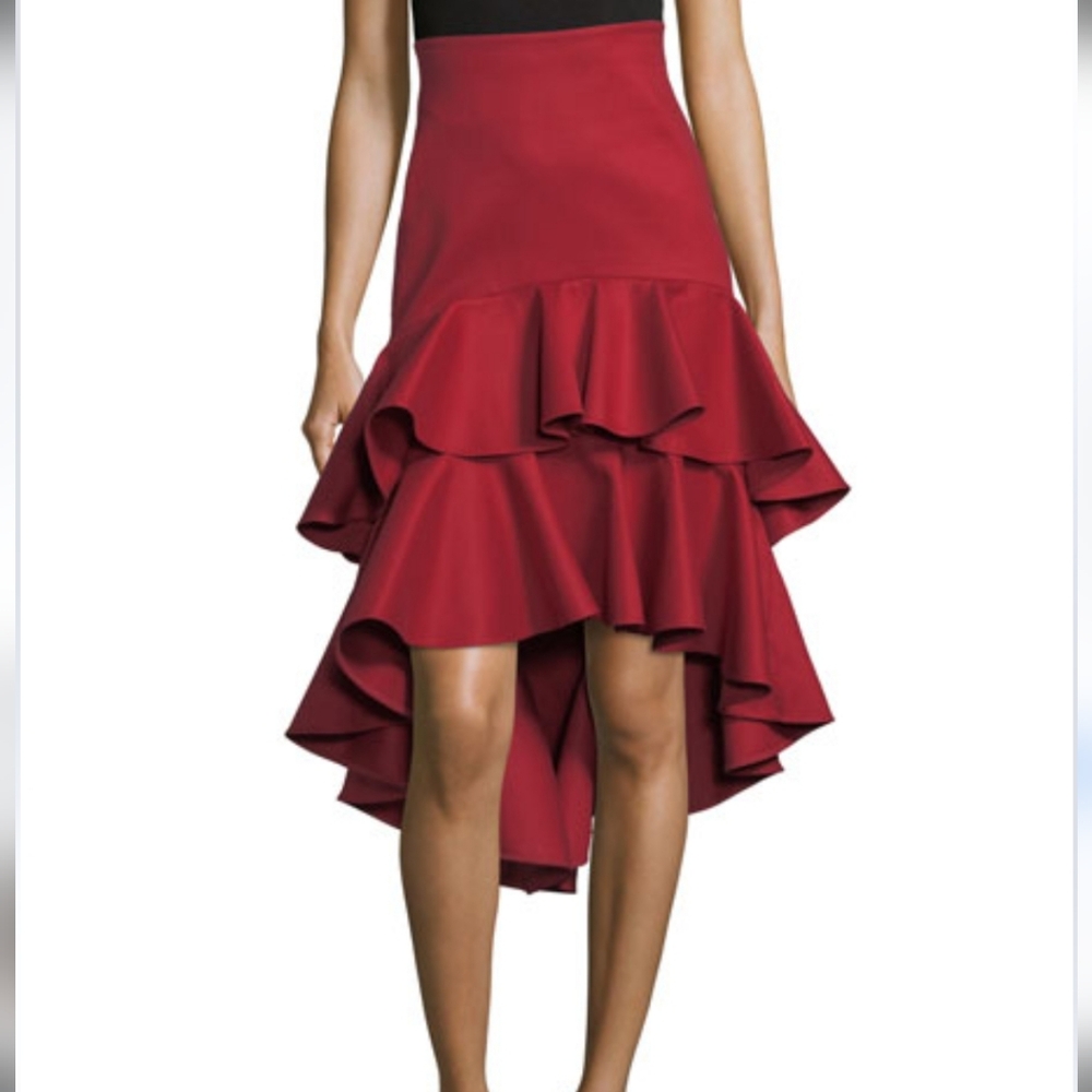 Alexis Kristyn High Low layered ruffled skirt